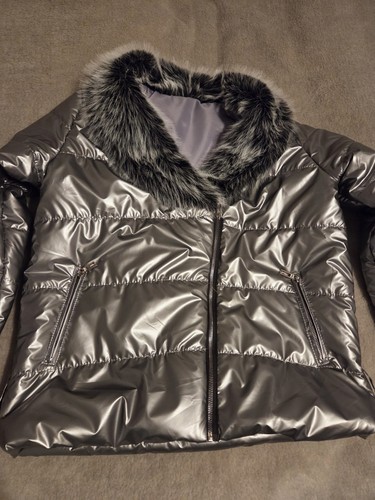 Winterjacke damen silber mit - winterjacke,