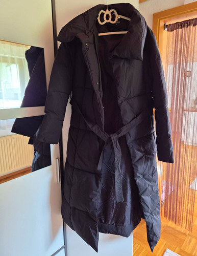 Damen steppmantel lang schwarz - damen,