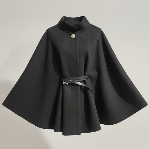 Poncho damen schwarz elegant - schwarz,