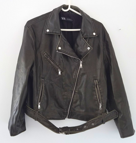 Zara damen biker lederjacke - biker,